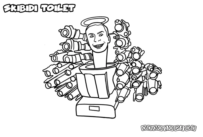 11 Skibidi Toilet Tranh tô màu: Tài liệu in dành cho trẻ em!