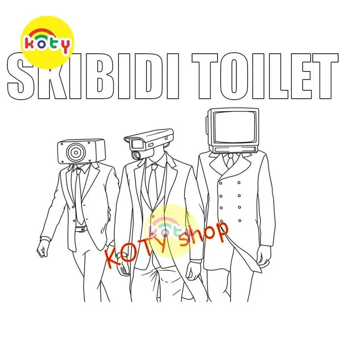 Bộ 50 Tranh Tô Màu Skibidi Toilet Hình In Sắc Nét Đa Dạng | Shopee Việt Nam