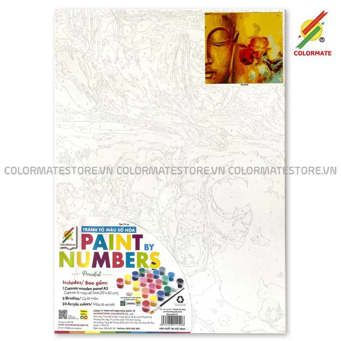 Tranh Tô Màu Số Hóa PEACEFUL A3-Colormate
