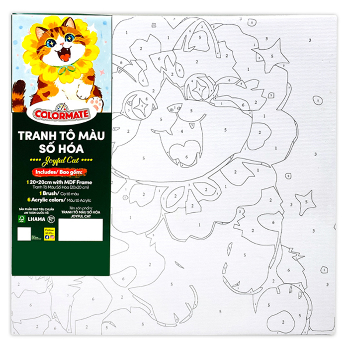 Tranh Tô Màu Số Hóa Pond Frogs 20*20(cm) (0170-BMQT) – Phương Nam Retail