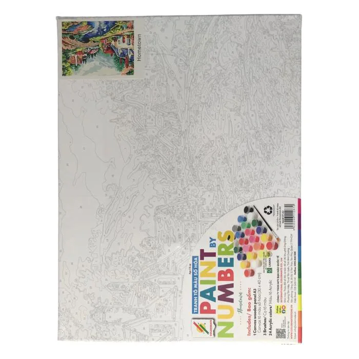Tranh tô màu số hoá Colormate Hometown HT-A3 30x40cm