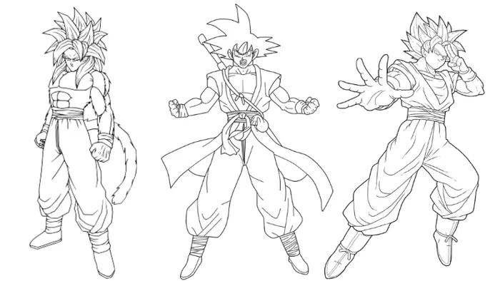 Mẫu tranh tô màu Goku bản năng vô cực mới nhất 2025