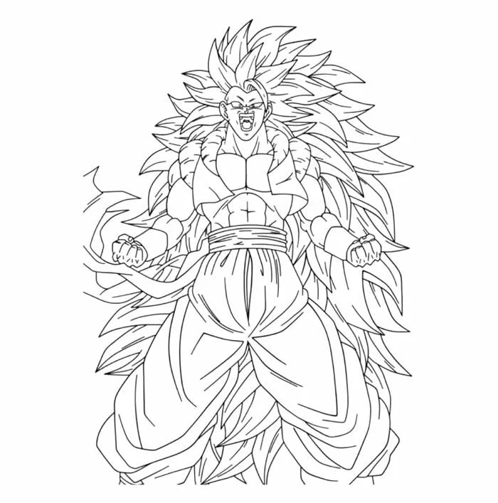 Tô màu Hình Dạng Super Saiyan Goku - Trang Tô Màu Cho Bé