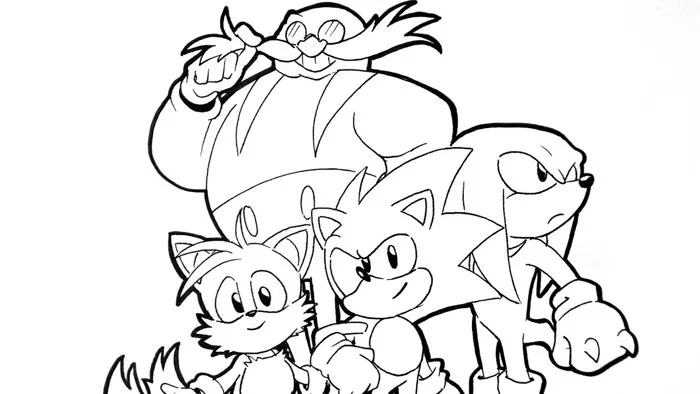 Tranh tô màu Sonic