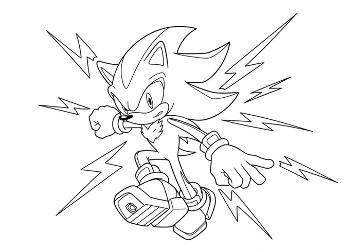 Tải ngay tranh tô màu Sonic dành cho bé mê hành động
