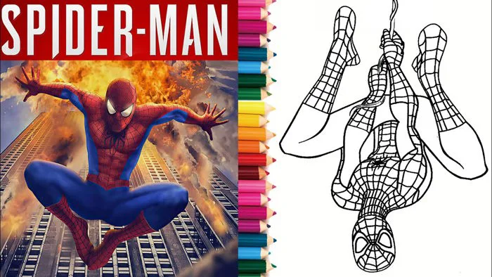 Tô màu Người Nhện 9 - Spiderman Coloring Pages 9 || How to Color Spiderman  Coloring