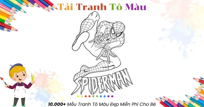 Tải 100+ Tranh Tô Màu Người Nhện (Spider-Man) Cực Ngầu Cho Bé Trai [Miễn  Phí PDF A4]