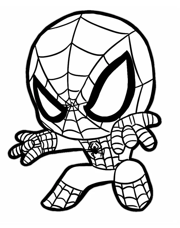 Tô màu Người Nhện Spider Man Tý Hon - Trang Tô Màu Cho Bé