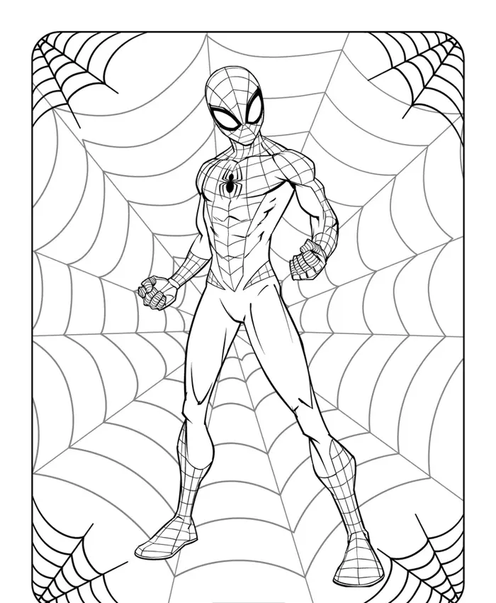 Chiêm ngưỡng tranh tô màu Spider-Man hoạt hình mới lạ