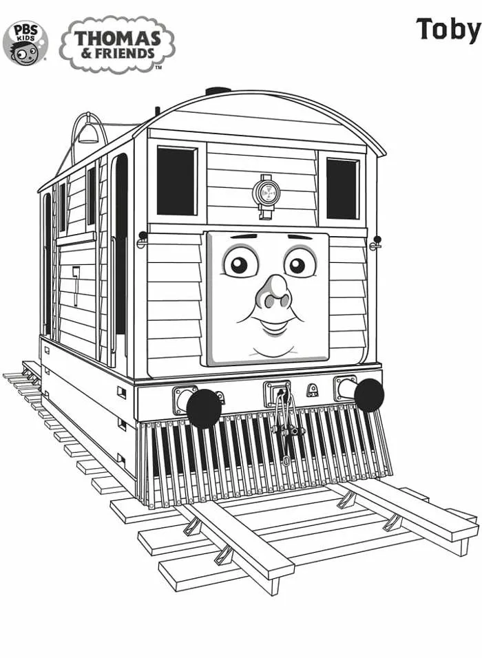 Tô màu Tàu Hỏa Toby - Trang Tô Màu Cho Bé