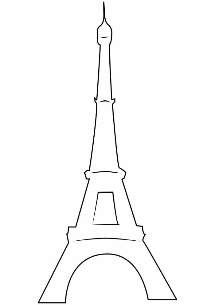 Tô Màu Tháp Eiffel - Tranh Tô Màu Cho Bé
