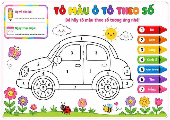 Prompt tạo tranh tô màu theo số nhiều chủ đề cho bé - QuanTriMang.com