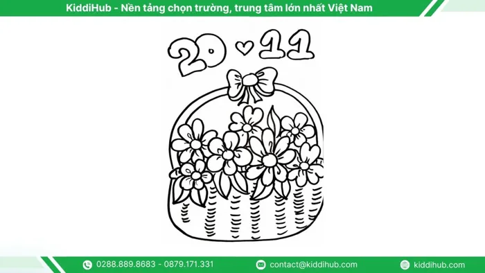 Tổng hợp mẫu tranh tô màu 20/11 đẹp nhất