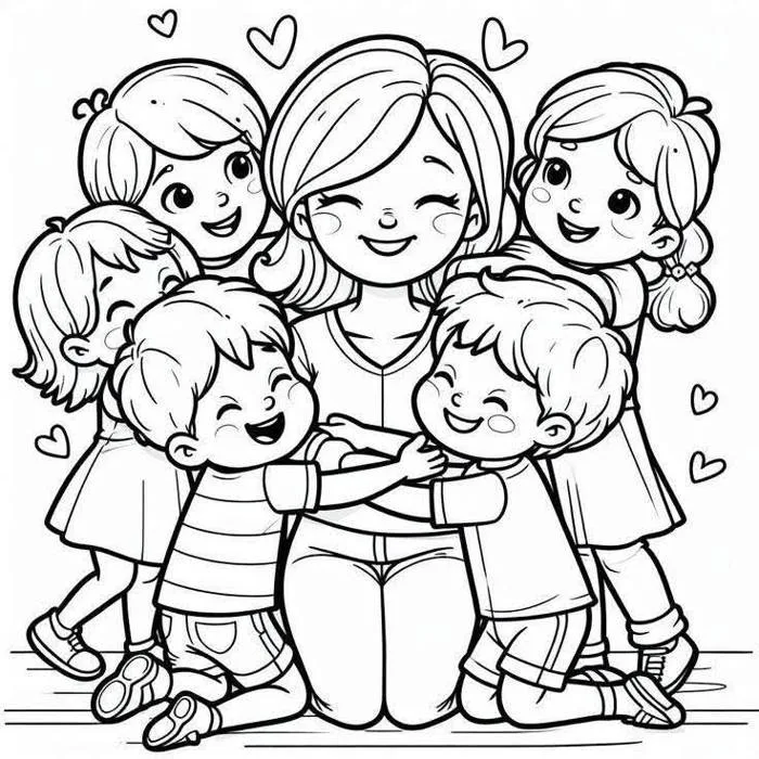 Mẫu tranh tô màu thiệp 20/11 ❤️2D5