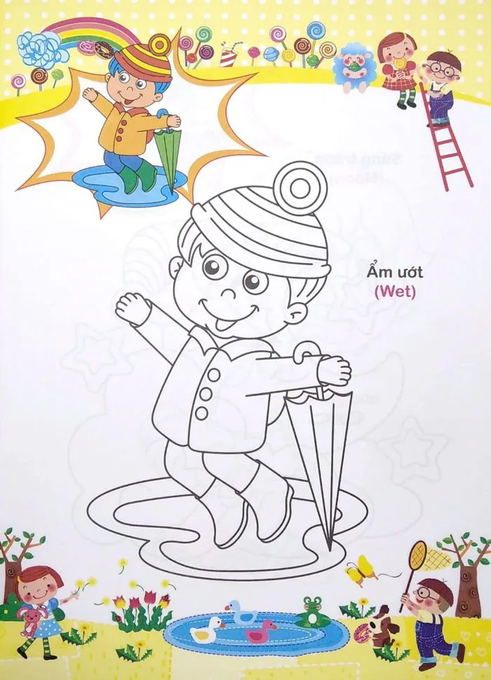 Bé tập tô màu - Bé nhận biết thời tiết – Siêu Thị Sách & Tiện Ích Nhân Văn