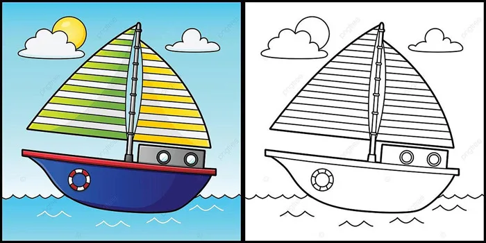 Hình ảnh Tranh Tô Màu Thuyền Buồm Minh Họa Phương Tiện Tô Màu Hoạt Hình  Vector Màu PNG , Clip Nghệ Thuật Hoạt Hình, Thuyền Buồm, Clipart Xe Cộ minh  họa trên