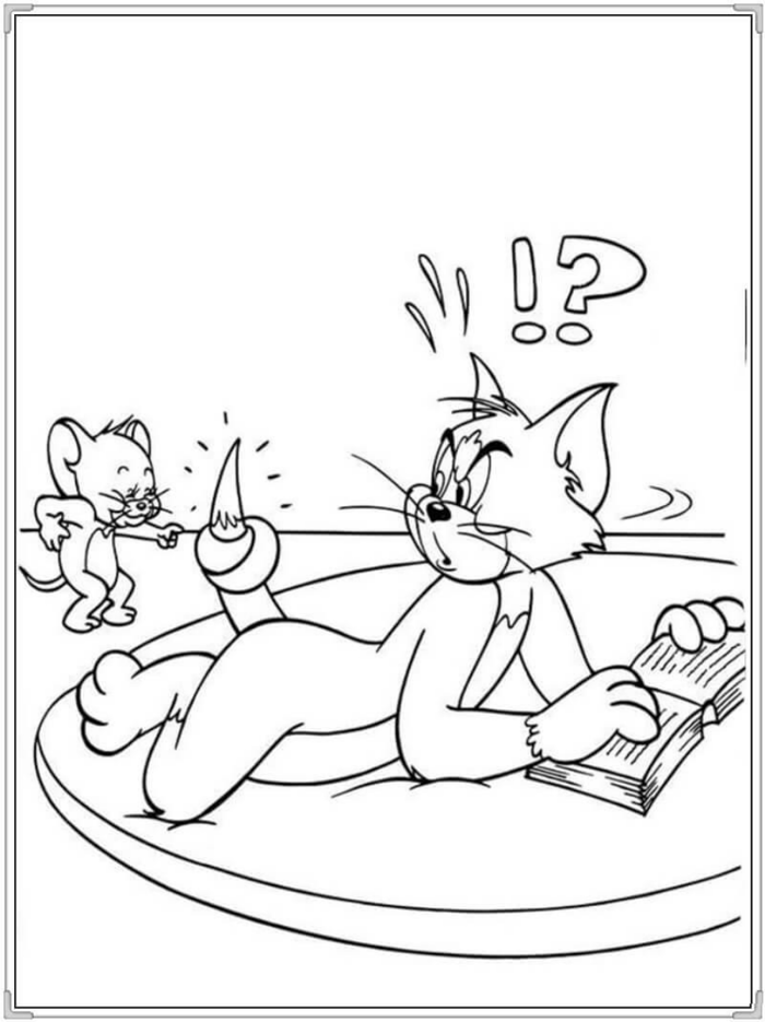 Tranh tô màu Tom và Jerry dễ thương cho bé - Bộ hình tô màu Tom và Jerry -  VnDoc.com