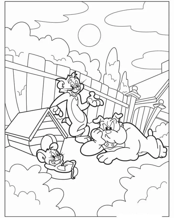 Tranh tô màu ''Tom và Jerry'' tinh nghịch, bé mầm non thỏa thích tạo ra bức  tranh vui nhộn
