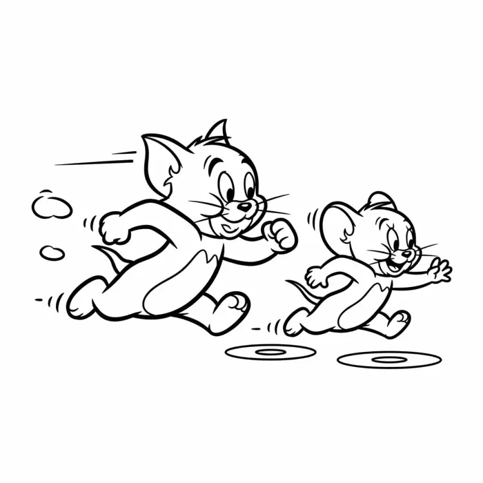 Bộ sưu tập tranh tô màu Tom và Jerry siêu lầy lội và hài hước cho bé