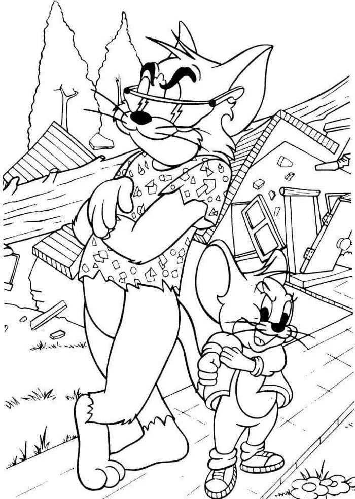 Tranh tô màu ''Tom và Jerry'' tinh nghịch, bé mầm non thỏa thích tạo ra bức  tranh vui nhộn