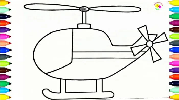 Tô Màu máy bay trực thăng - How to draw helicopter?