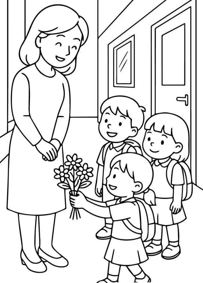 Tranh tô màu trường học, giúp bé hào hứng làm quen năm học mới Tranh tô màu trường học, giúp bé hào hứng làm quen năm học mới