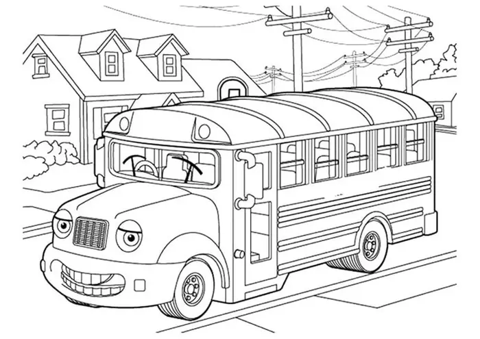 Khám phá tranh tô màu xe bus đa dạng kiểu dáng cho bé
