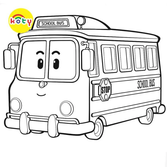 Tranh Tô Màu School bus, xe buýt - Bộ 10 Tờ Tranh Tô Màu Dành Cho Màu Sáp,  Màu Chì - TRANH TÔ MÀU KOTY | Shopee Việt Nam