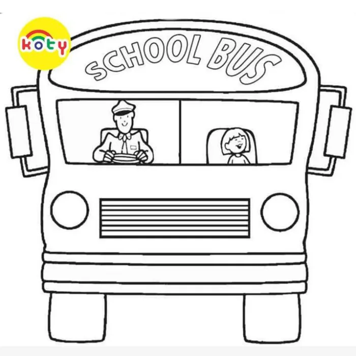 Tranh Tô Màu School bus, xe buýt - Bộ 10 Tờ Tranh Tô Màu Dành Cho Màu Sáp,  Màu Chì - TRANH TÔ MÀU KOTY | Shopee Việt Nam