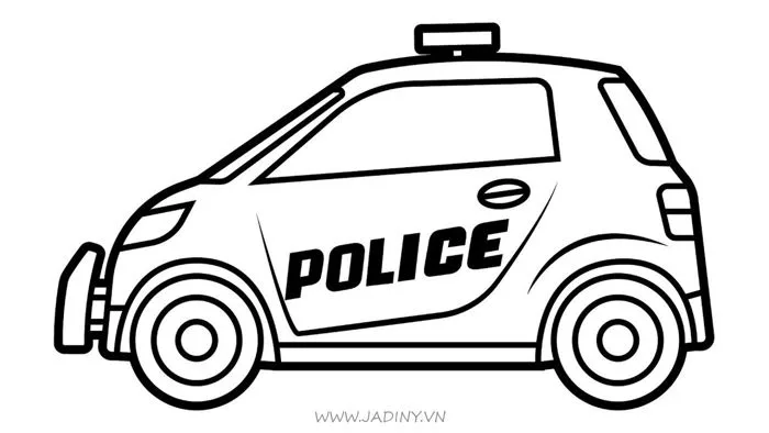 50 tranh tô màu ô tô cảnh sát giúp bé tập tô màu – Jadiny
