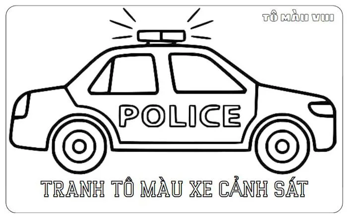 113+ Mẫu tranh tô màu xe cảnh sát bảo vệ công lý - Tổng hợp những bộ tranh  tô màu dành cho bé