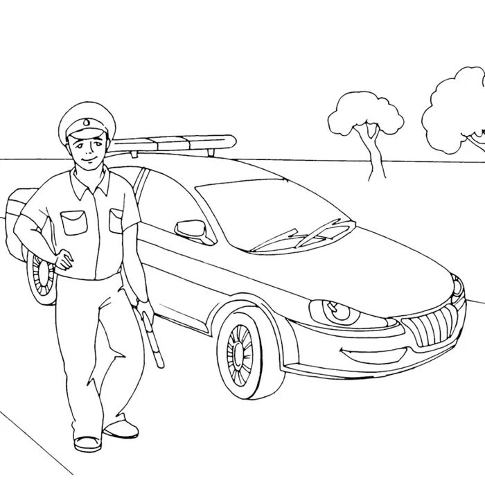 Xe cảnh sát (Police Car) (giấy dày 180gsm) - Set 20 Tờ Tranh Tô Màu A4 A5  Dành Cho Màu Sáp, Màu Chì, Acrylic, màu Nước | Shopee Việt Nam
