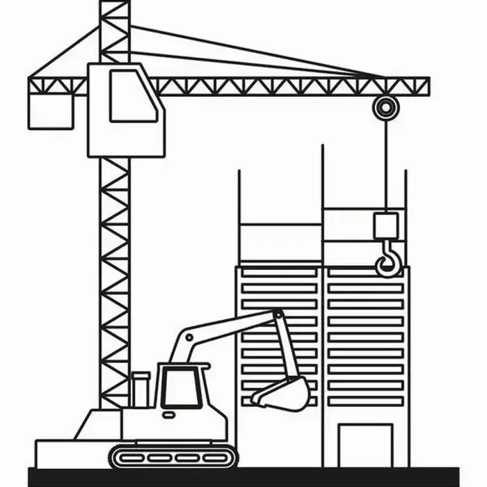 Bộ tranh tô màu xe cần cẩu ngộ nghĩnh cho bé trai thỏa sức sáng tạo