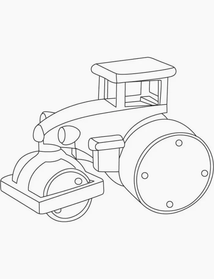 Bộ tranh tô màu xe lu đẹp và ngộ nghĩnh nhất cho bé sáng tạo