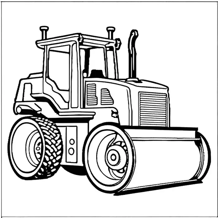 Tranh tô màu xe lu vui nhộn cho trẻ em thỏa sức sáng tạo