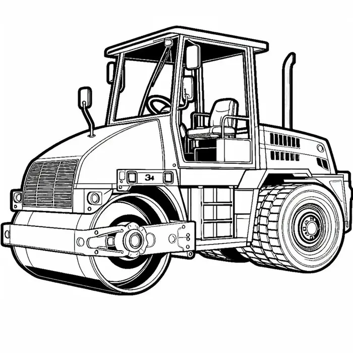 Tranh tô màu xe lu vui nhộn cho trẻ em thỏa sức sáng tạo