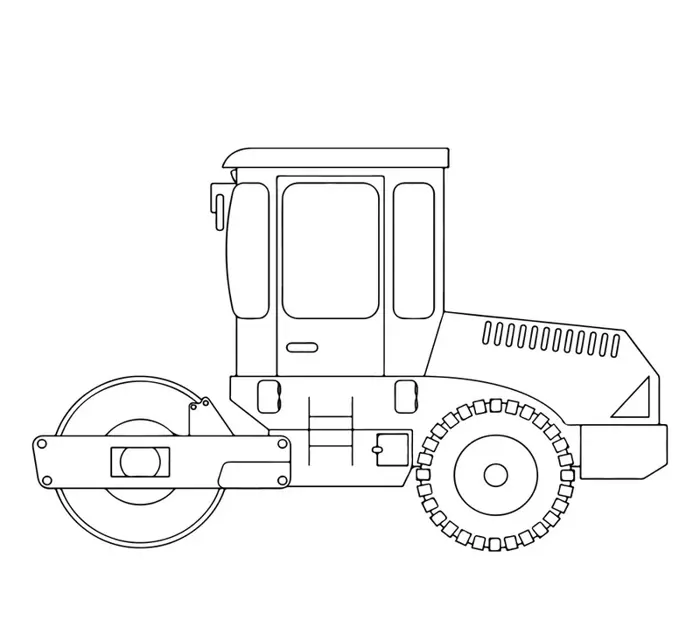 Tranh tô màu xe lu vui nhộn cho trẻ em thỏa sức sáng tạo