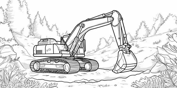 90+ mẫu tranh tô màu xe múc cực ngầu cho các kỹ sư nhí