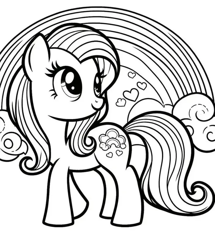 Tranh tô màu My Little Pony đáng yêu cho giờ học tô màu