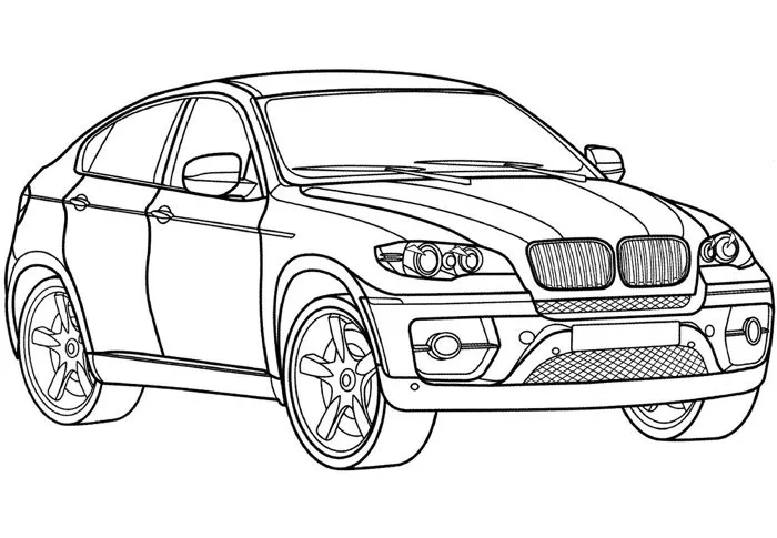 Tô Màu Xe Ô Tô BMW - Tranh Tô Màu Cho Bé