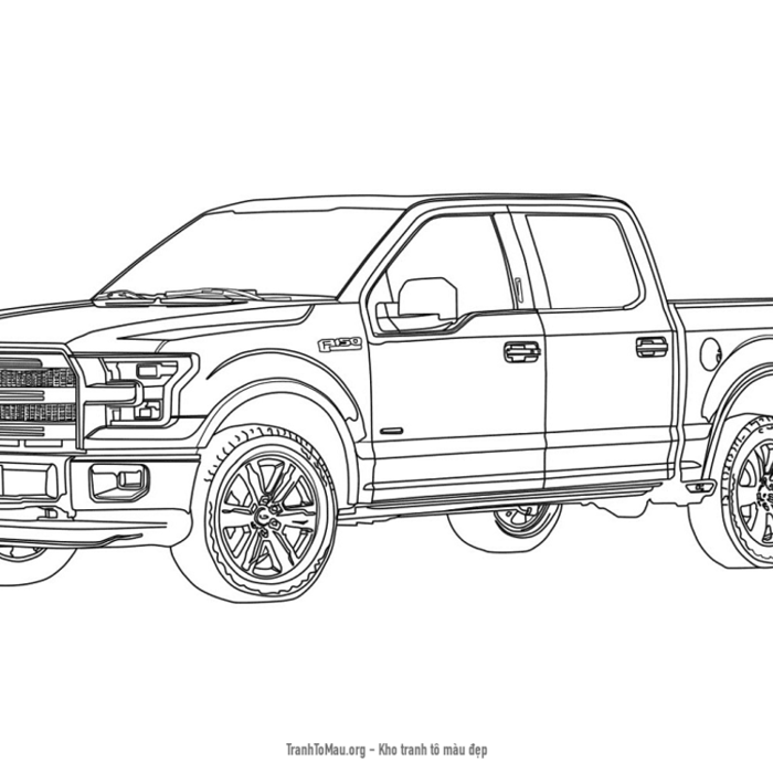 Tải tranh tô màu xe bán tải ford f-150