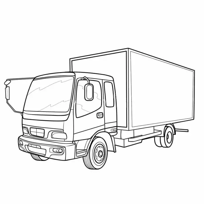 Bộ sưu tập tranh tô màu xe tải đa dạng cho bé tập tô