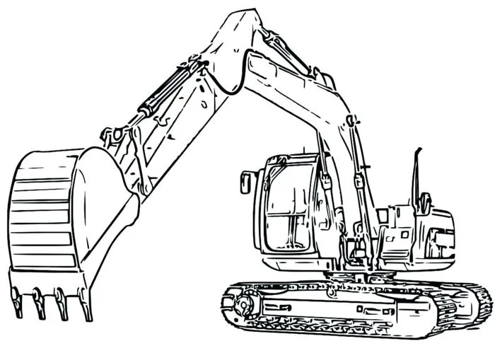 Tuyển tập các bức tranh tô màu máy xúc được nhiều bé trai quan tâm