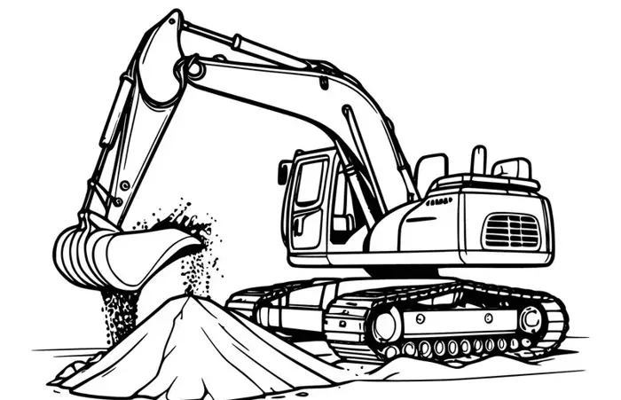 90+ mẫu tranh tô màu xe múc cực ngầu cho các kỹ sư nhí