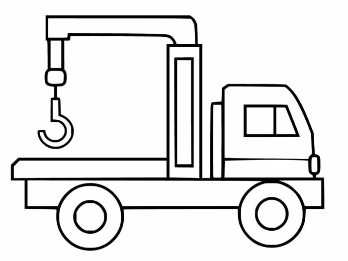 Tô Màu Xe Cần Cẩu - Tranh Tô Màu Cho Bé