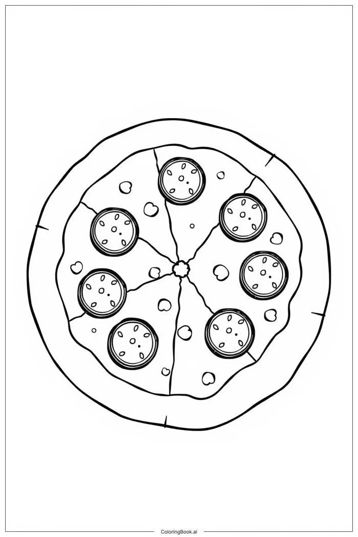 Trang Tô Màu Pizza Nguyên Jới Xúc Xích -2 (Có thể In Miễn Phí dưới định  dạng PDF & PNG)