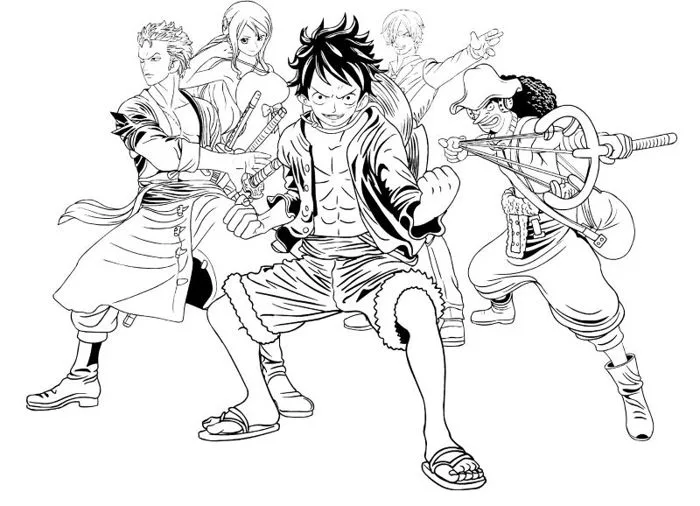 Tranh tô màu One Piece đẹp - Dành cho các bé thỏa sức sáng tạo