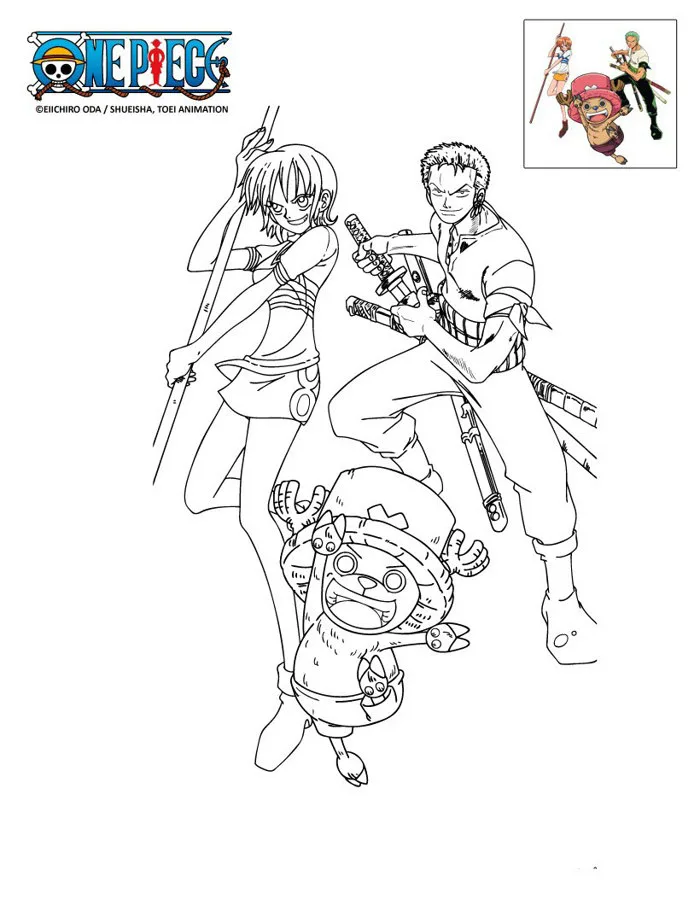 Tranh tô màu One Piece
