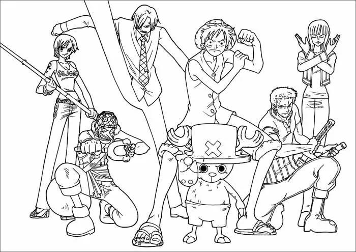 Tô màu Nhân Vật Zoro Trong One Piece - Trang Tô Màu Cho Bé